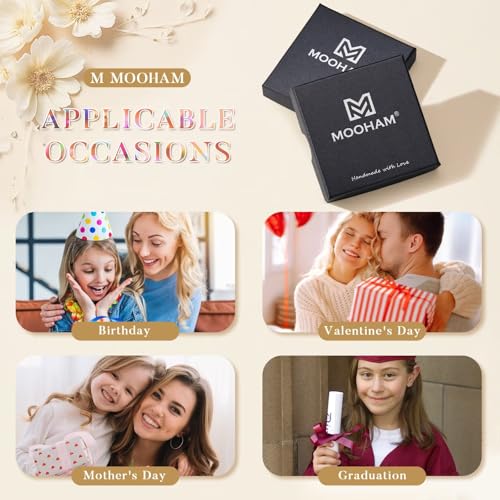 M MOOHAM Stocking Stuffers for Girls Kids, Heart Initial A Gold Bracelet | Stocking Stuffers for Girl Kids, 14K Gold Plated, Heart Initial Bracelet, Link Charm Bracelets, Gold Jewelry Birthday Gifts - image 7