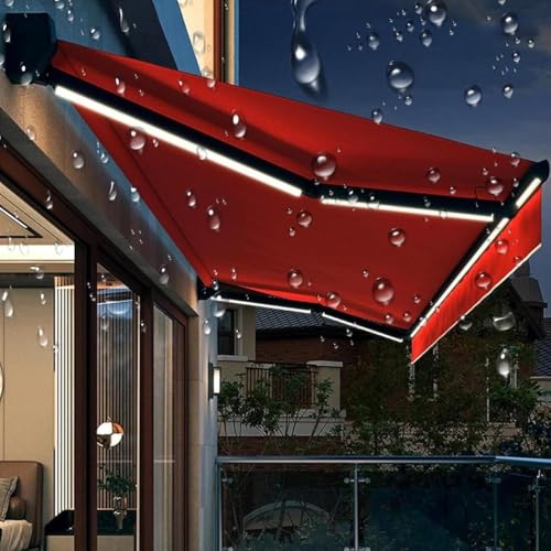 Toldo motorizado retráctil para patio con tela impermeable para patio y balcón al aire libre