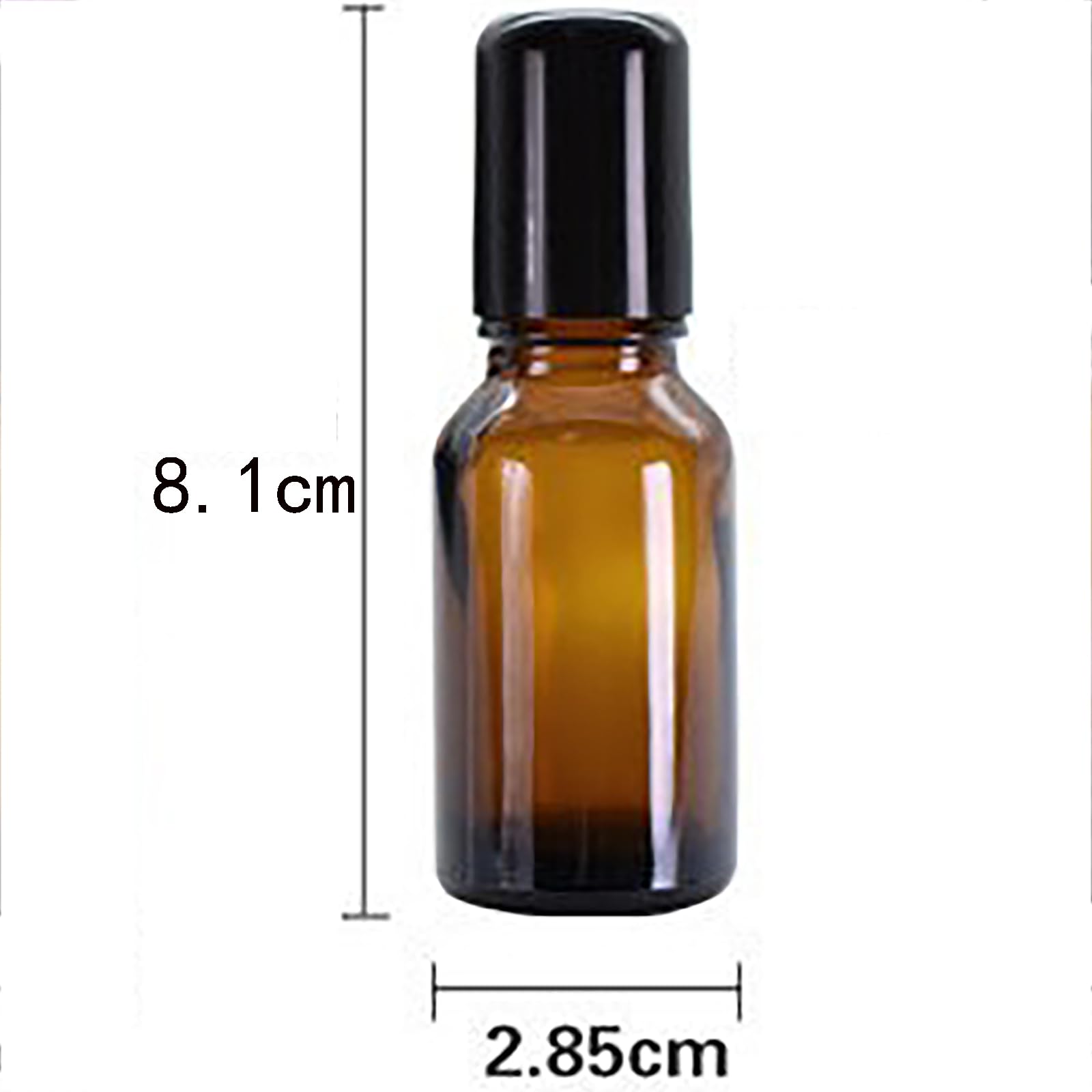 30 Ml Glas-Rollerflasche Bernstein – Mit Schwarzer Kappe, Nachfüllbar, Für ätherische Öle & Parfum