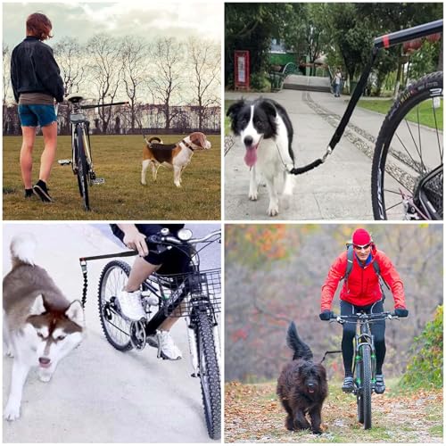 ZHYUAN FreihändigesHundeFahrrad,Übungen Leine, Fahrrad Hundeleine Sicher, Fahrradleine Für Hunde, Fahrrad FüHrleine für Hunde, abnehmbar, ausgestattet mit Sechskant-Montageschlüssel und Gummidichtung