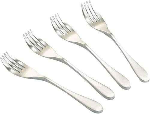 Knork Tenedores originales mate, 4 piezas, acero inoxidable 1810