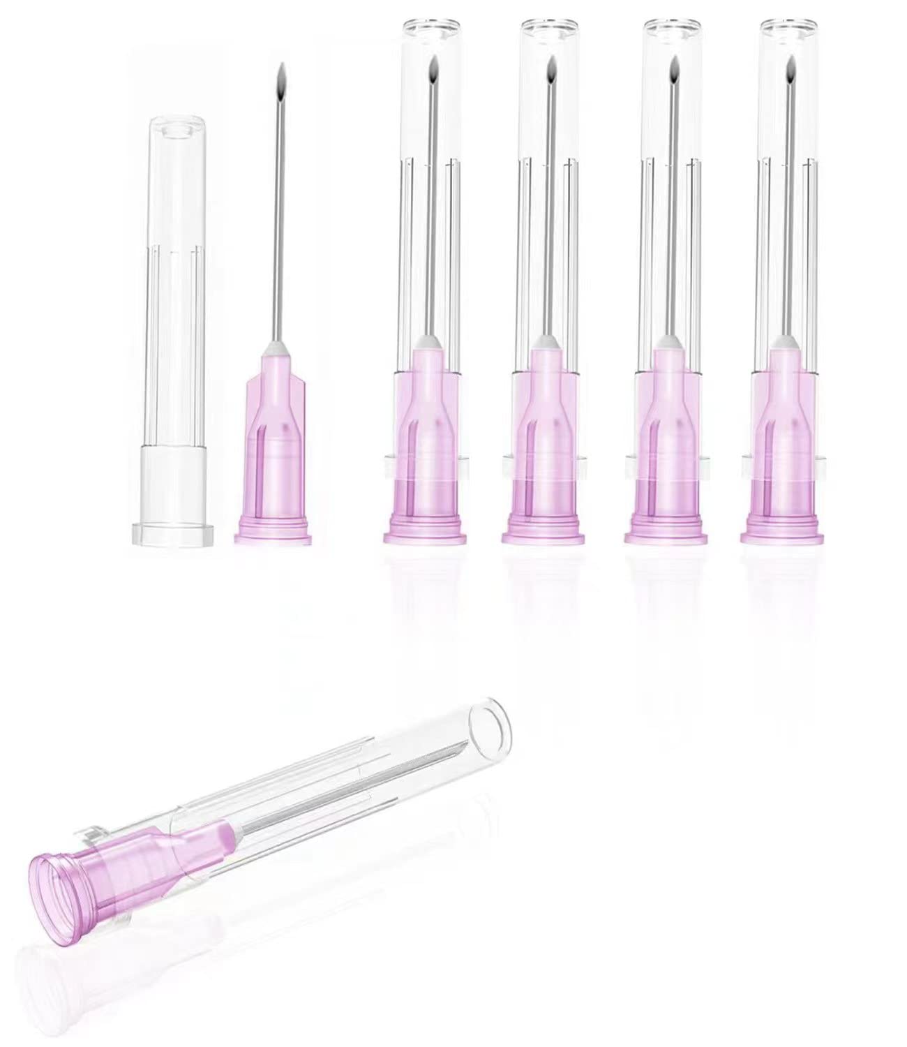 100Pack 18Ga 1.5 Inch/38mm Disposable Lab Utensils Individually Sealed