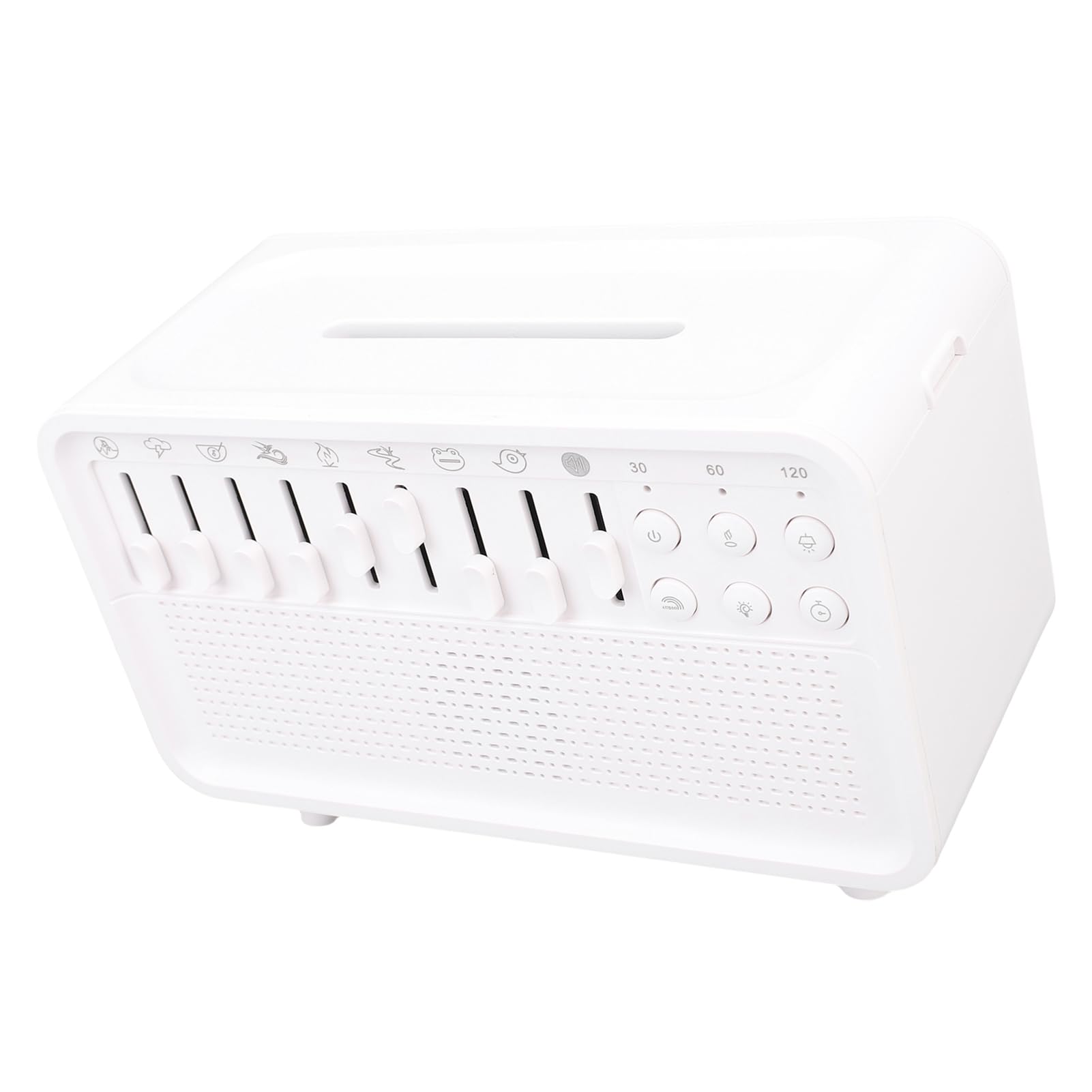 Jiawu White Noise Sound Machine, 150 Ml Luftbefeuchter mit Nachtlicht, Beruhigende Umgebungsgeräusche, Diffusor für ätherische Öle, Bluetooth-Lautsprecher mit Automatischem Abschalttimer für
