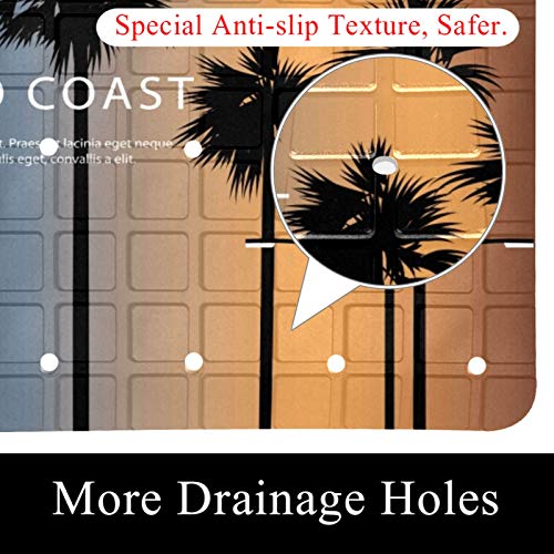 Tapis de bain antidérapant antibactérien à ventouse puissante