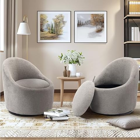 COLAMY 360° Swivel Accent Chair Cover