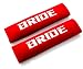 NEW RED Seat Belt Cover Shoulder Pads Pairs with Embroidery Bride Racing Logo