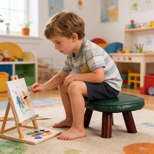 Tabouret garçons et filles en bois robuste imperméable rectangulaire - 8