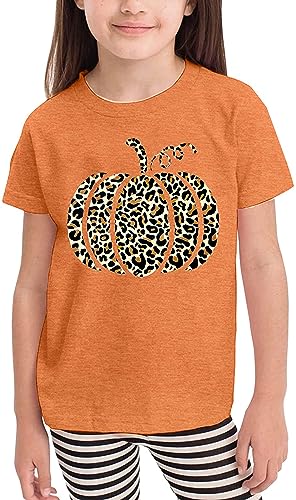 Toddler Boys Girls Halloween Shirts Pumpkin T Shirt Kids Short Sleeve Cute Graphic Tee Tops2