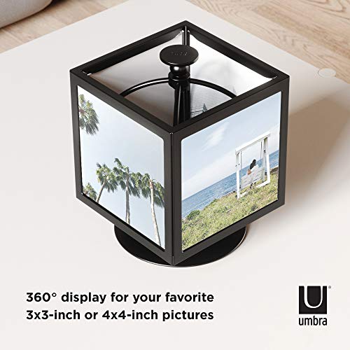Umbra Rocker 360-Degree Rotating Cube Multi Picture Frame, Regular, Black #TOP5