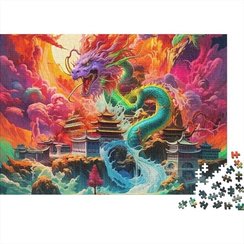 Rompecabezas de serpiente de 1000 piezas de gran resolucion con diseño artistico de castillos