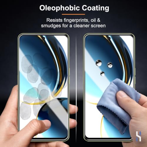 Image of Tempered Glass for OnePlus Nord CE 3 Lite (6.72 Inch) Military Grade 9H Screen Guard, Anti-Scratch, Shatterproof, Edge-to-Edge Full Coverage - Black Border