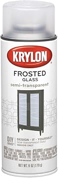 Krylon Frosted Glass Finish, Low Gloss, White, 6 oz