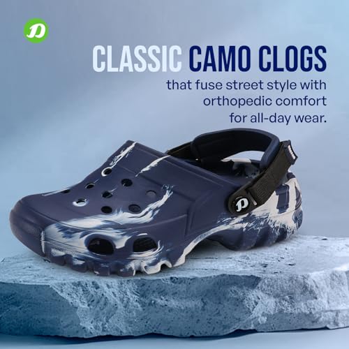 Image of DOCTOR EXTRA SOFT Men's Classic Camo Casual Sports Clogs /Sandals with Adjustable Back Strap for Adult| Comfortable & Lightweight| Stylish & Anti-Skid| Waterproof & Everyday Use Mules Gents Boys D-550