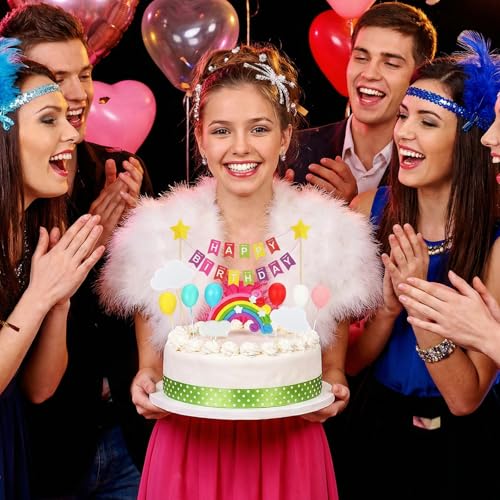 15Pcs Rainbow Cake Topper Kit happy birthday cake toppers - image 7