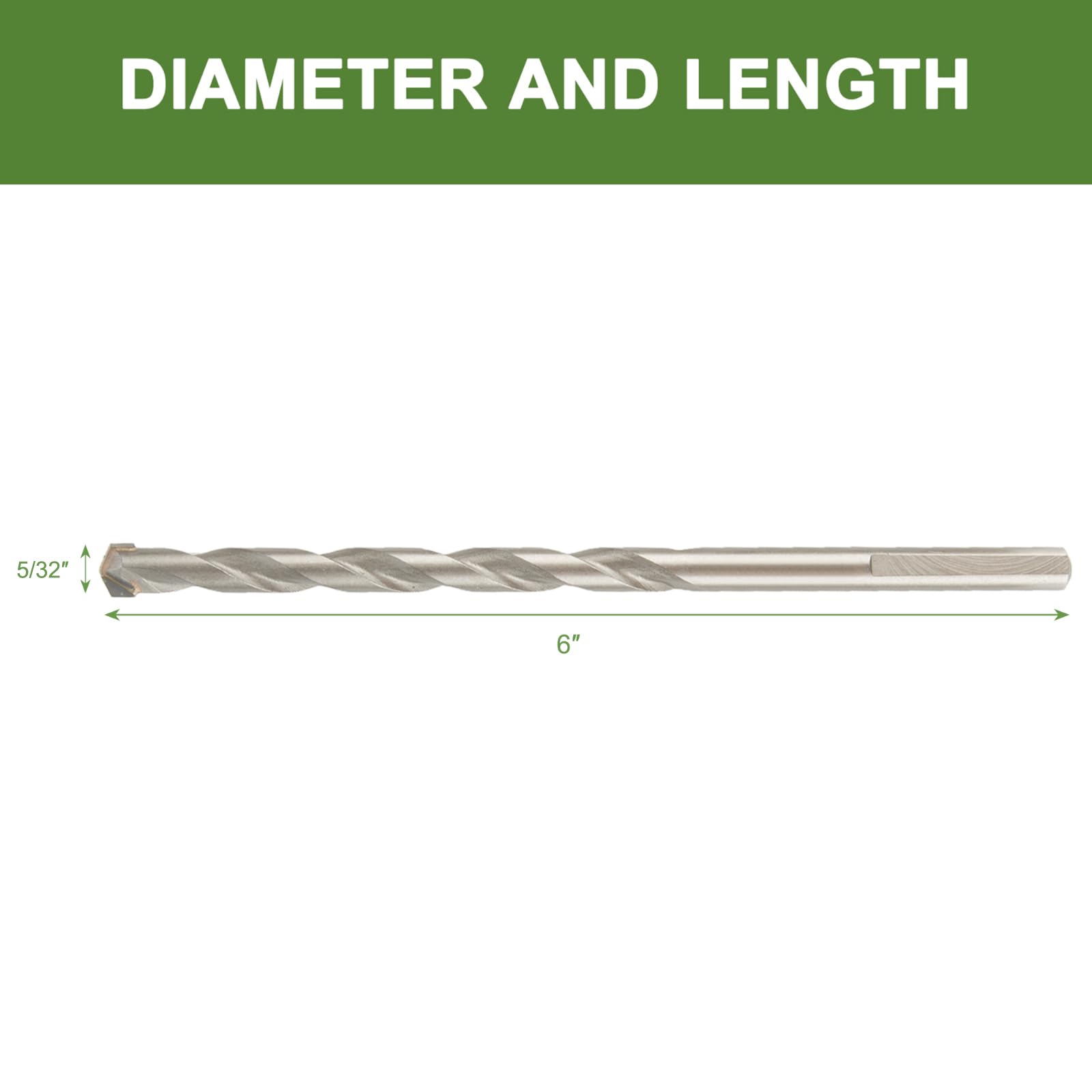 Masonry Drill Bits - 12 Pack for Concrete & Stone -5