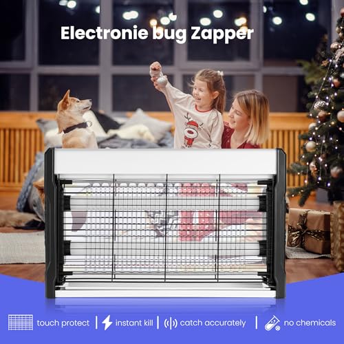 Lampada Antizanzare, Fly Zapper Da 3200 V, Insetticida Elettronico E Antimosche Per Giardini Domestici E Cucine Commerciali - 6