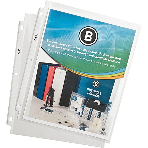 Business Source Sheet Protectors, Top Load, 1.9 Mile, 11