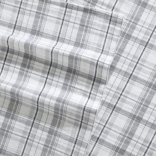 Eddie Bauer - Twin Sheets, Cotton Flannel Bedding Set, Brushed For Extra Softness, Cozy Home Decor (Beacon Hill Ivory, Twin) #TOP3