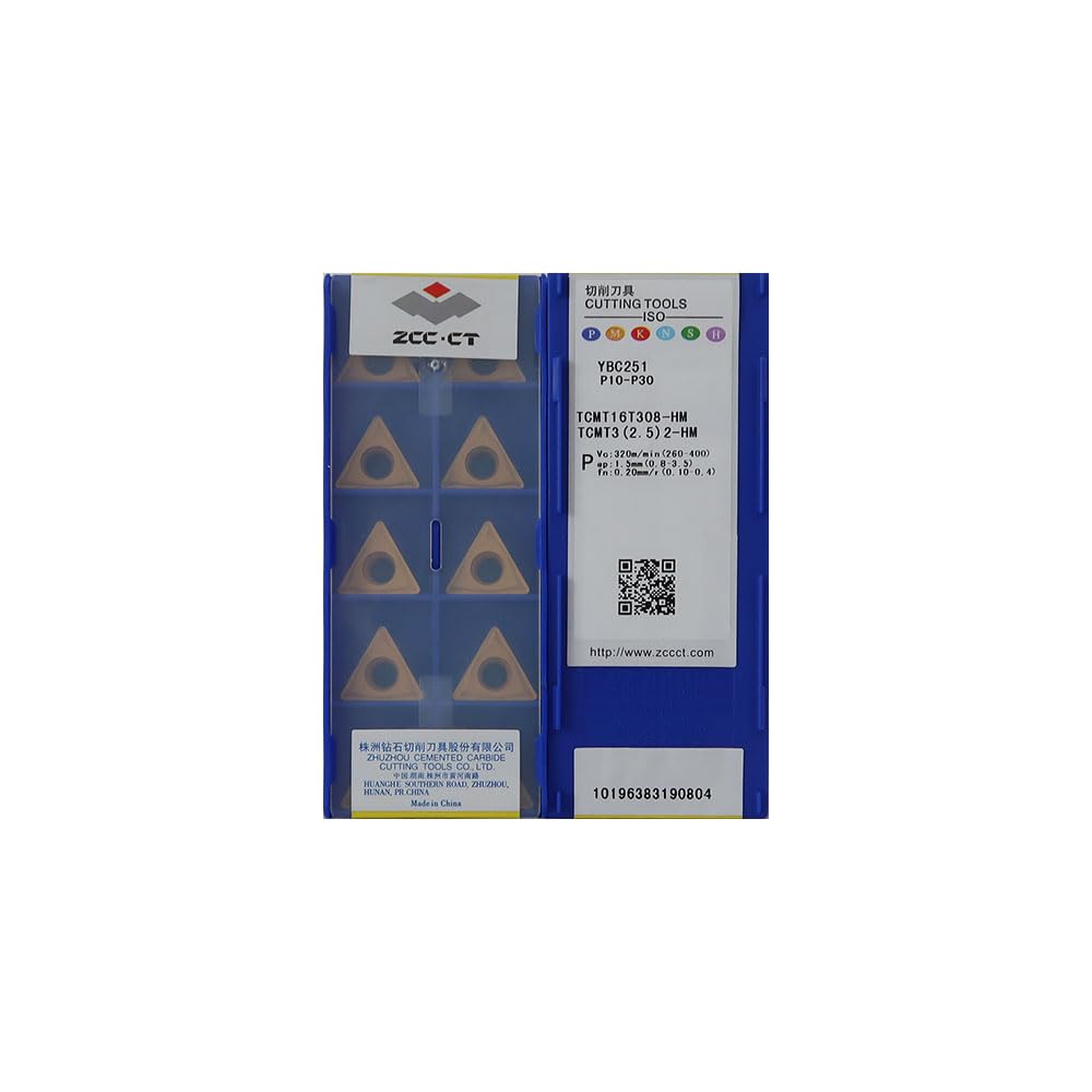 ZCC CT 100% originale TCMT TCMT16 TCMT16T3 TCMT16T308 HM TCMT16T308-HM YBC251 inserti di tornitura in carburo