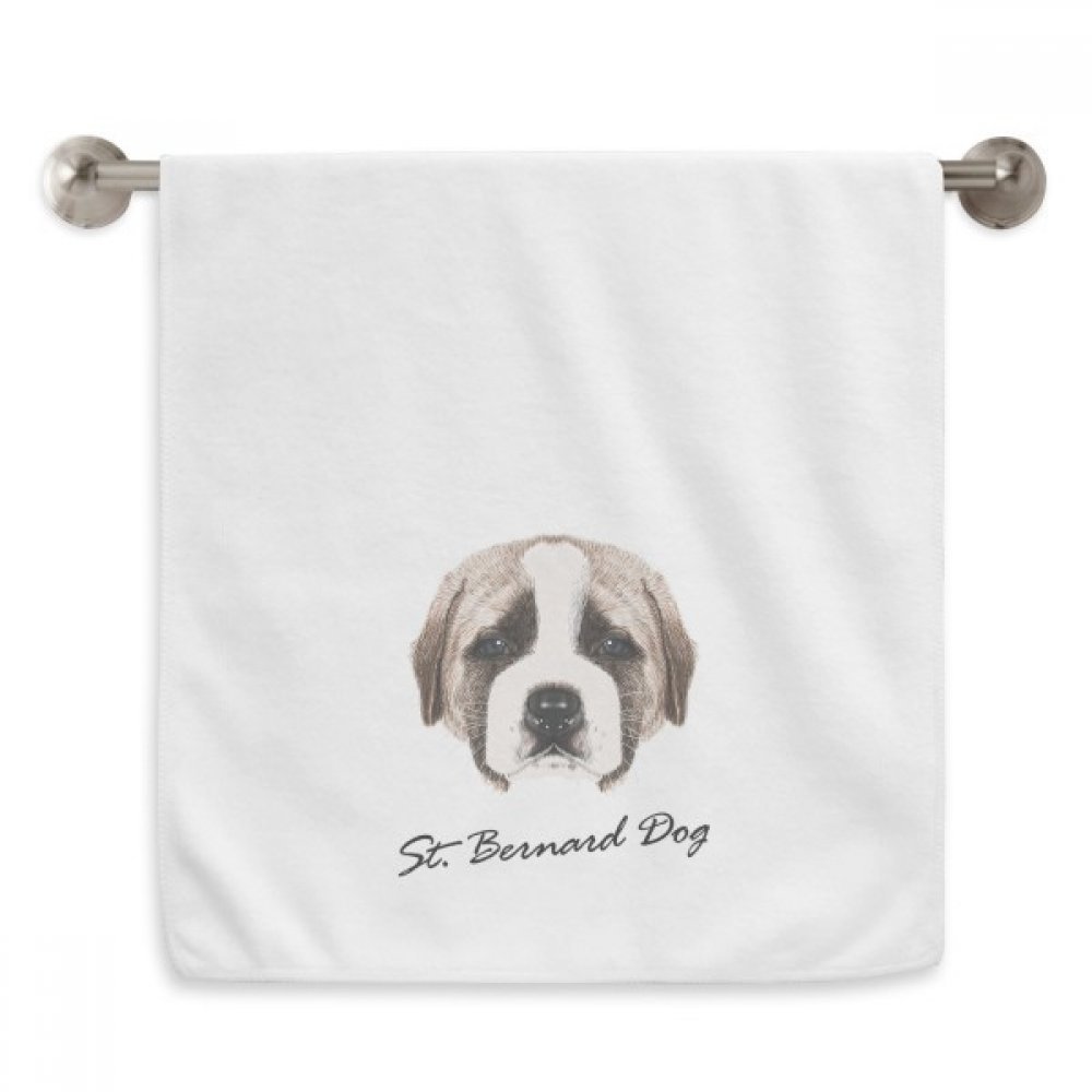 Petite serviette animaux Saint-Bernard blanc absorbante pour le sport et les mains