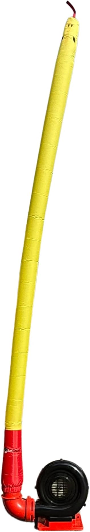 AirCrowยฎ Scare Dancerยฎ Inflatable Scarecrow 7' Snake (Yellow), Scare Birds, Geese, Deer, and Pigeons Away from Small Garden, Wharf, and Boat Dock.