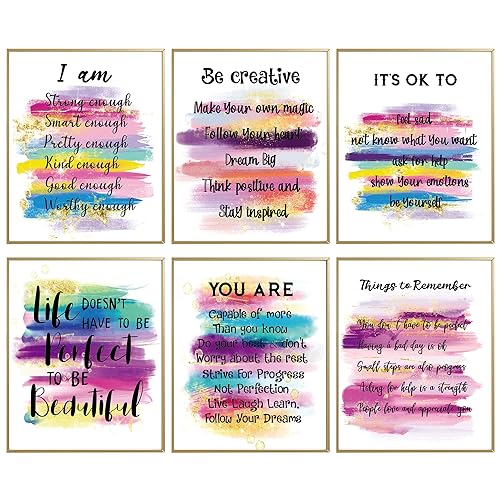 Inspirational Positive Quotes Wall Decor Posters, Encouragement Gifts For Women