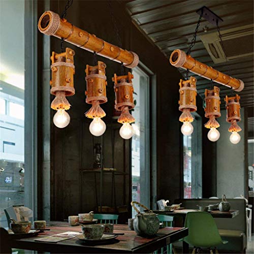 Lustre corde de chanvre E27 solution d'éclairage chaleureux pour grand bar - 5