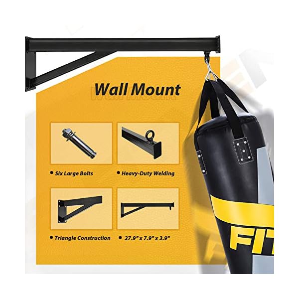 FITVEN Punching Bag 50-Pound for Adults Youth Kids with Wall Mount Wall Bracket Heavy Bag for Kickboxing