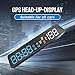 H500G Digital GPS Speedometer,Head-up Display for All Cars,Vehicle Speed,MPH,Clock,Altitude,Overspeed Alarm,Compass,Travel Distance,LCD Display