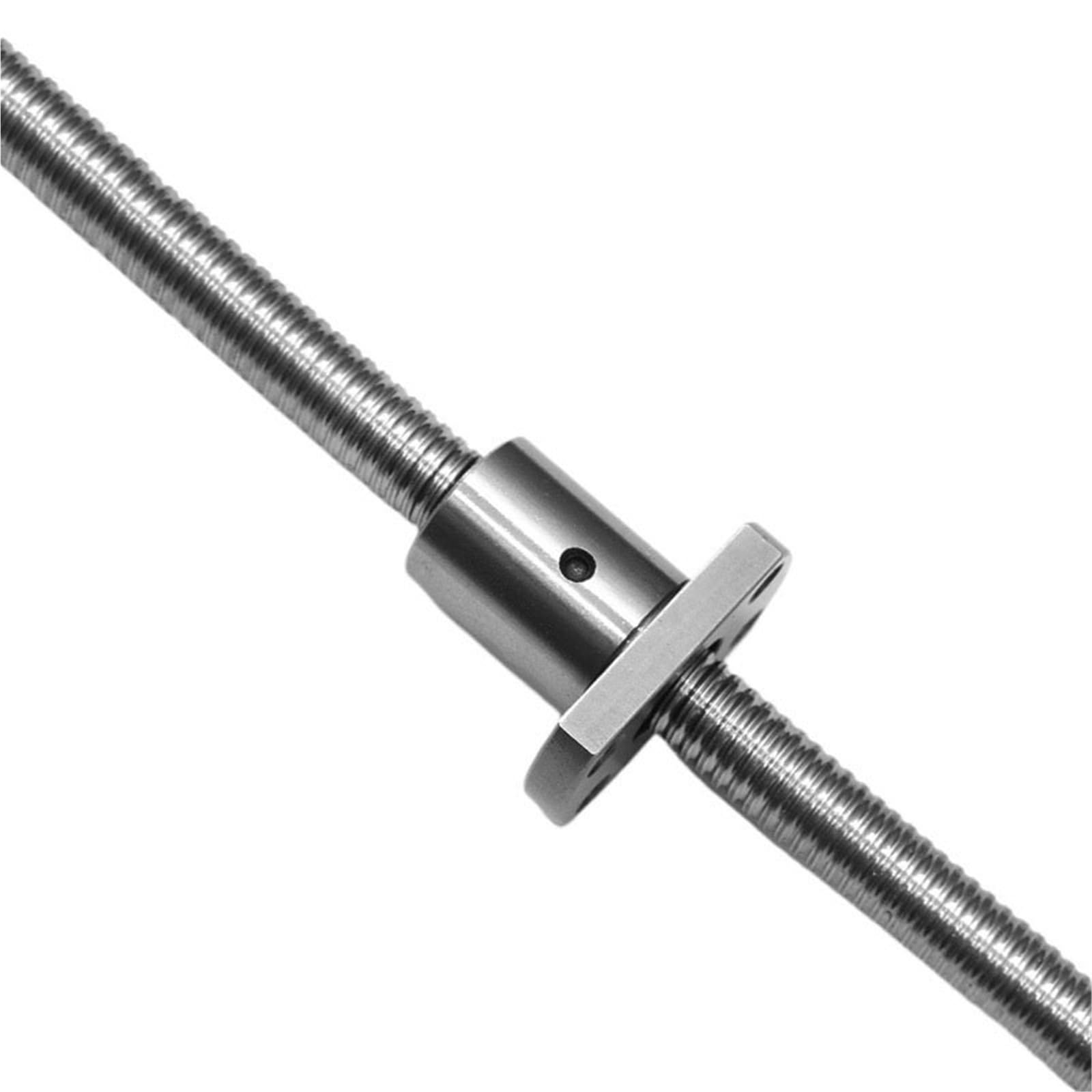 Zestaw śrub kulowych, SFK0802 Miniaturowa walcowana śruba kulowa C7 8mm Dia 2mm Lead LH Nakrętka kołnierzowa 100/200mm(200mm 7.87" long)