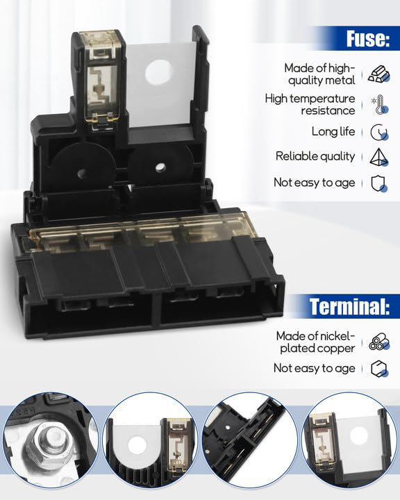 Miniatura 3 de Fusible de batería 24380-79913 y abrazadera de terminal de batería positiva 24340-7F000 para Infiniti FX35FX45G35, apto para Nissan 350ZNV200 nuevas