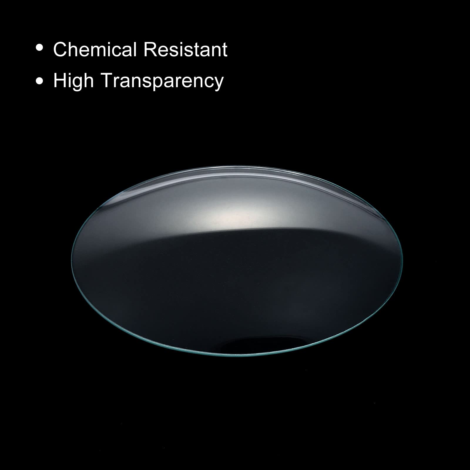 PATIKIL 100 mm Durchmesser Uhrenglas, 3 Pakete Becher Abdeckung glatte Kanten abgeschrägter Bogen für Labor, transparent