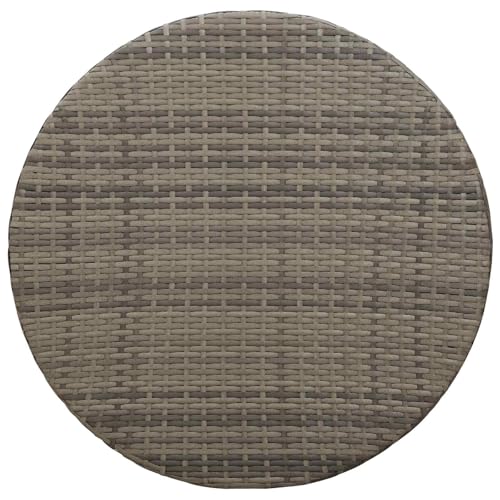 KTHLBRH Grey Rattan Outdoor Coffee Table with 68 cm Diameter - Modern Aesthetic for Balconies - Image 7