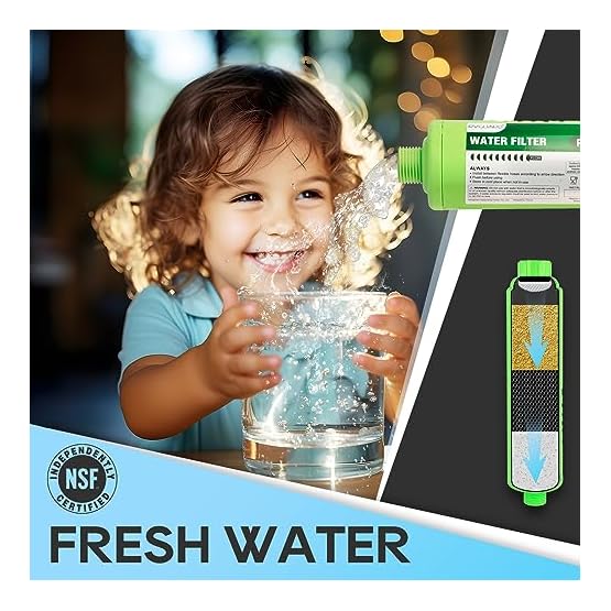 RVGUARD RV Water Pressure Regulator Kit, Inline Water Filter NSF