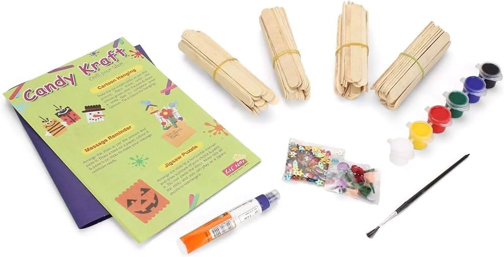 Shivalik Enterprises Candy Craft DIY Candy Kraft Hobby Kit/Learn Creativity, Art and Craft, Best Out of Waste with ice-Cream Sticks Gifting Game for Kids 3