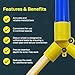 SharkBite 1/2 Inch to 1 Inch Depth Gauge and Pipe Deburring Tool, Copper, PEX, CPVC, PE-RT, HDPE, UR702A