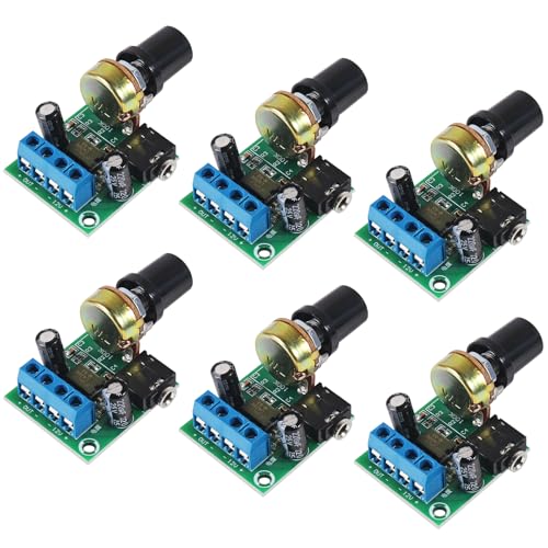 Mini amplificateur de puissance LM386 10W CC 3-12V avec contrôle du volume réglable Lot de 6