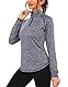 iClosam Sportshirt Langarm Damen Funktionsshirt Atmungsaktiv Langarmshirt Sport Schnelltrocknend Laufshirt UPF 50+ UV Shirt 1/4 Reißverschluss für Yoga Fitness Tennis Golf Wandern S-3XL