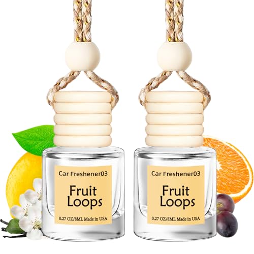 Image of Hanging Car Air Freshener, Long Lasting Scent, Cute Air Fresheners for Women, 2 Pack Non-Toxic Essential Oil Diffuser, Made in USA