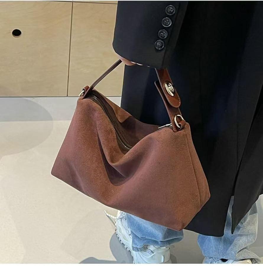 Bolso Hobo de Ante con Asa y Crossbody para Mujer miniatura 3