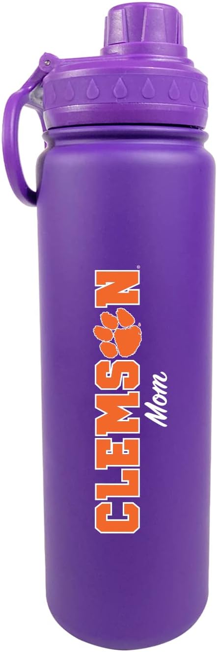 The Fanatic Group Clemson University Mom 24 oz. Stainless Steel Bottle - Purple