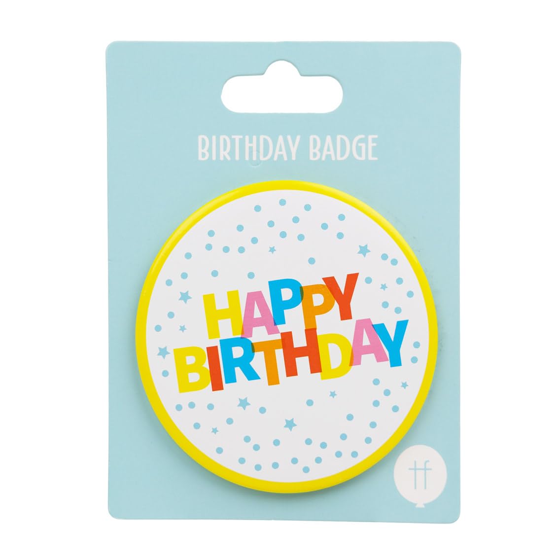 Colorful and Affordable Unisex Happy Birthday Badge with Pin - 8cm Party Accessory to Brighten Celebrations!
