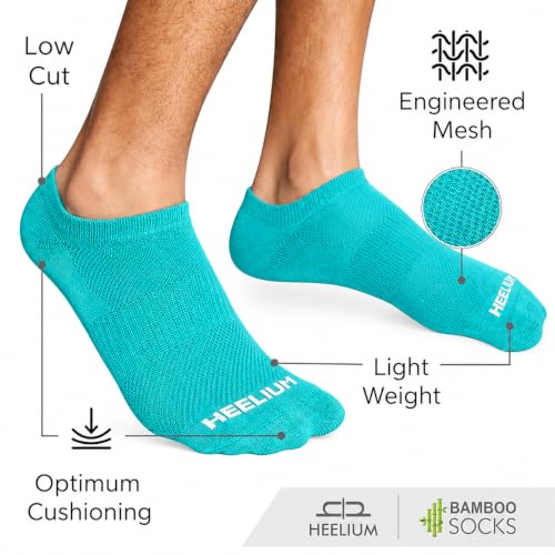 Image of HEELIUM Bamboo Ankle Socks for Men & Women | Ultra-Soft, Odour-Free, Thin & Breathable | 3X Softer than Cotton | Sizes - M (UK 4-8) & L (UK 9-13)