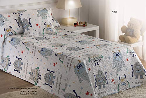 Colcha BOUTI Mini Monster - 200X270 + 1 Funda COJÍN