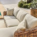 Loberon Sofa Villedieu Rattan & Mahagoni