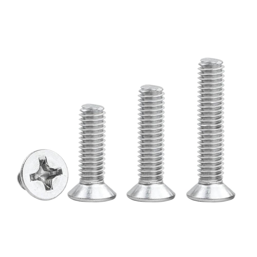 Phillips Flat Countersunk Head Screw Bolt M3 M4 M5 M6 M8 GB819 316 Stainless Steel Length 8mm to 70mm