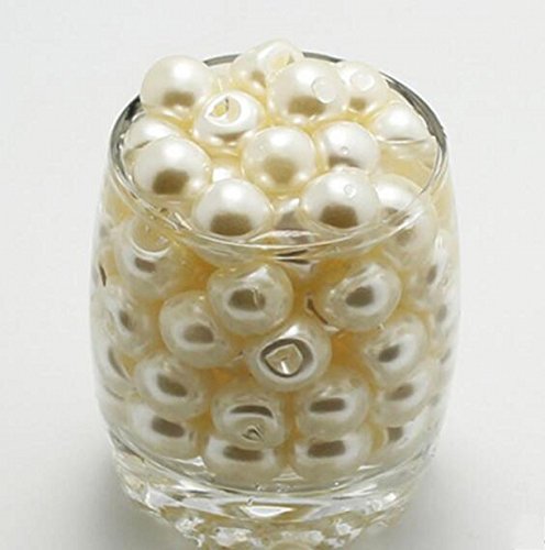 Welliestr 50 Pieces 20Mm Large Faux Pearl Buttons Sew On Dress Crafts,Sewing Buttons Pearl Buttons Pearl Bead Cap Half Ball Dome (Beige) #TOP2