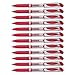 Pentel EnerGel Deluxe Liquid Gel Pen, Medium Line, Metal Tip, Red Ink, Box of 12 (BL57-B)