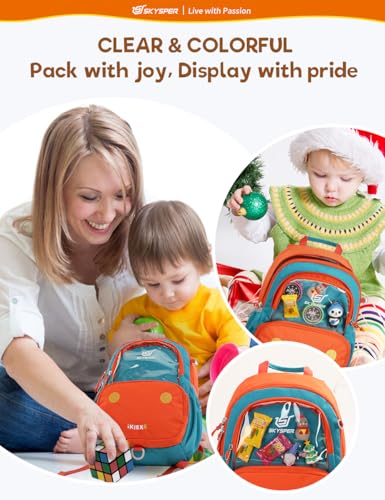 SKYSPER Small Toddler Backpack with Safety Anti-lost Leash Kids Travel Daypack for Preschool Kindergarten for Boys Girls - Image 3