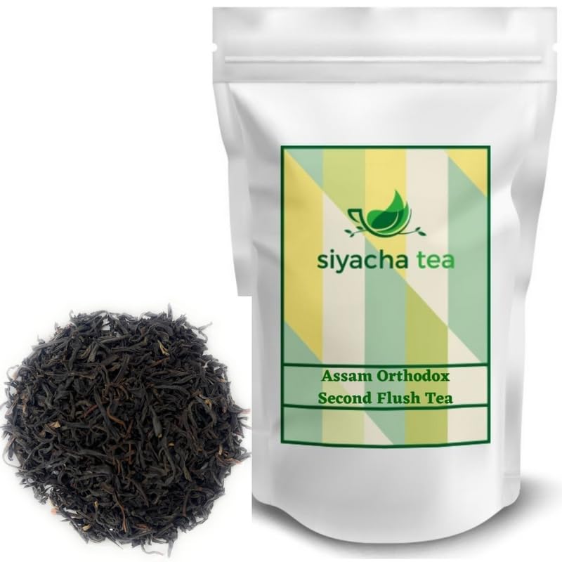 Image of Siyacha Tea Assam Black Tea, 250g, Second Flush Orthodox Chai Patti, Herbal Loose Leaves with Tippy Golden Flowery Orange Pekoe, Healthy Fresh Beverage,